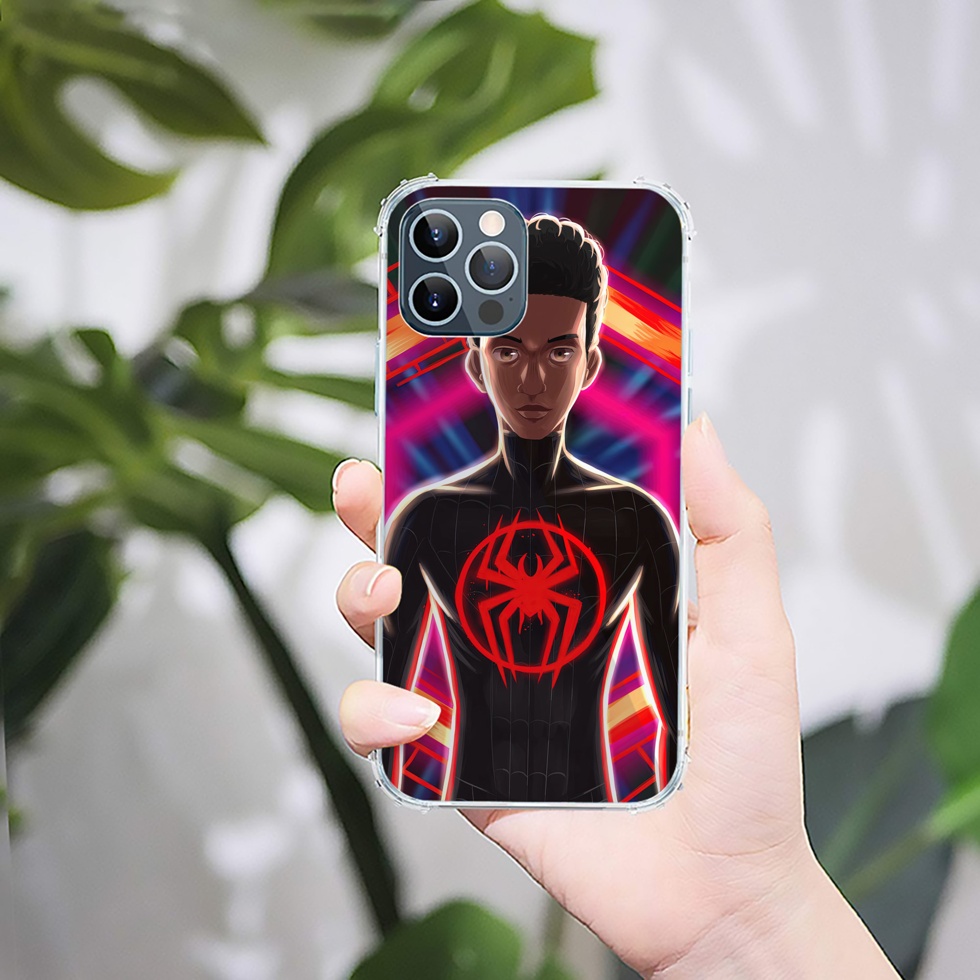 （画像用） Spider Man スパイダーマン 【iPhone 12シリーズ対応】透明スマホケース（クリアソフトケース）